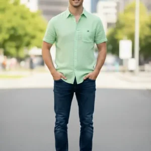 Green Linen Shirt