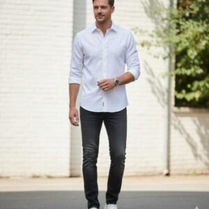 White  Formal Slim Fit Shirts